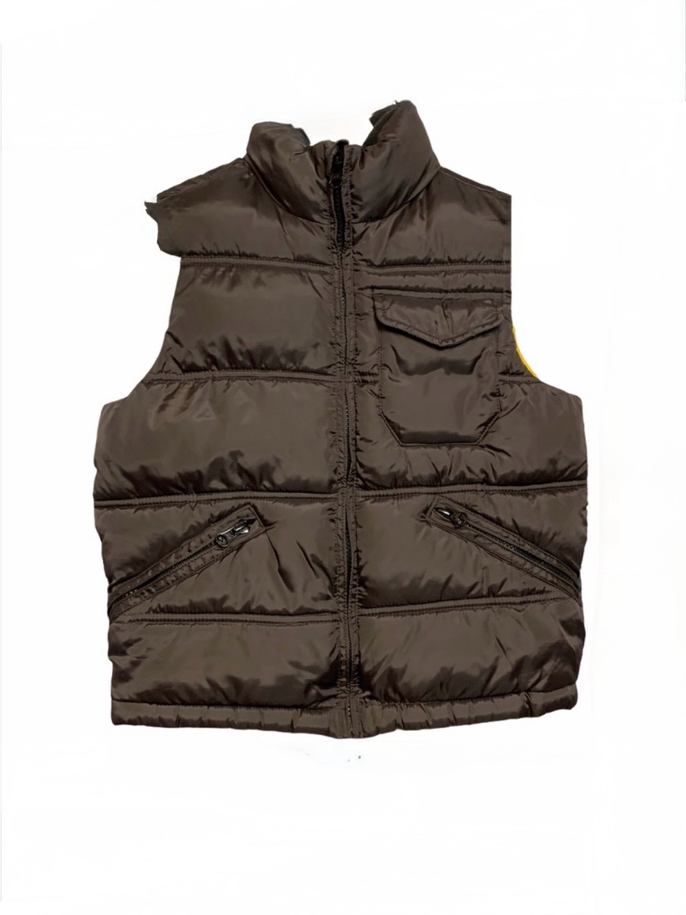 Gap kids 6/7 S puffer vest pockets mock neck warm